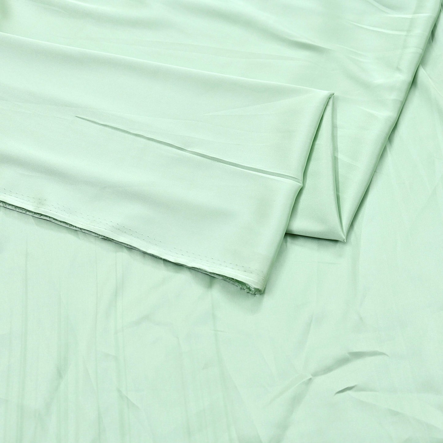 Indian New Sage Green Satin solid Design Fabric Crafting Quilting Dress making Crafting soft 5yards