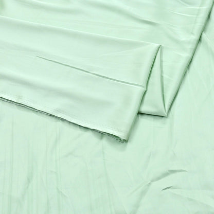 Indian New Sage Green Satin solid Design Fabric Crafting Quilting Dress making Crafting soft 5yards