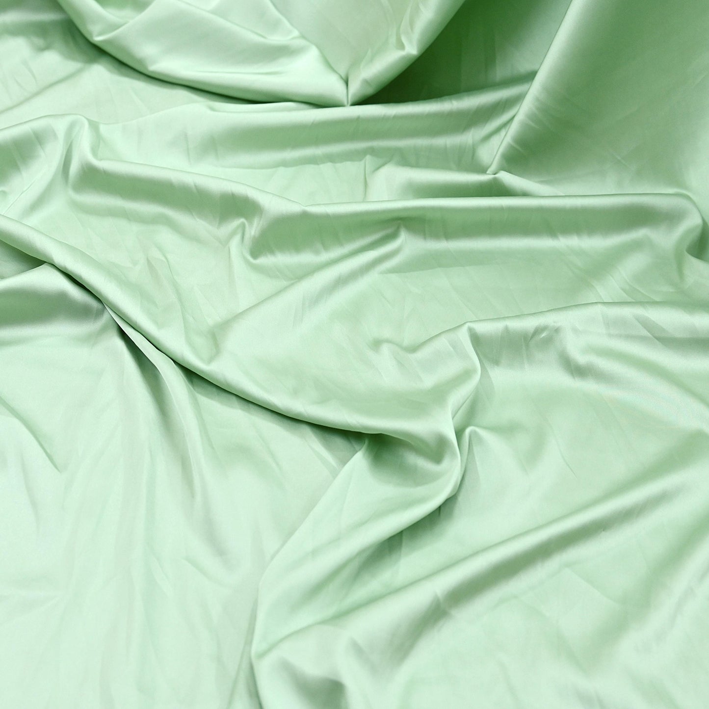 Indian New Sage Green Satin solid Design Fabric Crafting Quilting Dress making Crafting soft 5yards