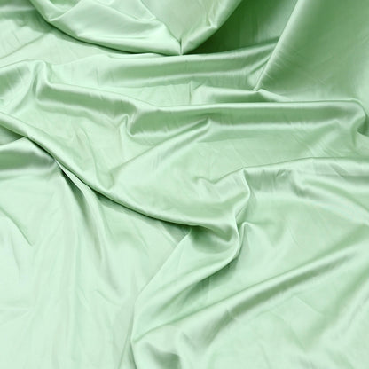 Indian New Sage Green Satin solid Design Fabric Crafting Quilting Dress making Crafting soft 5yards