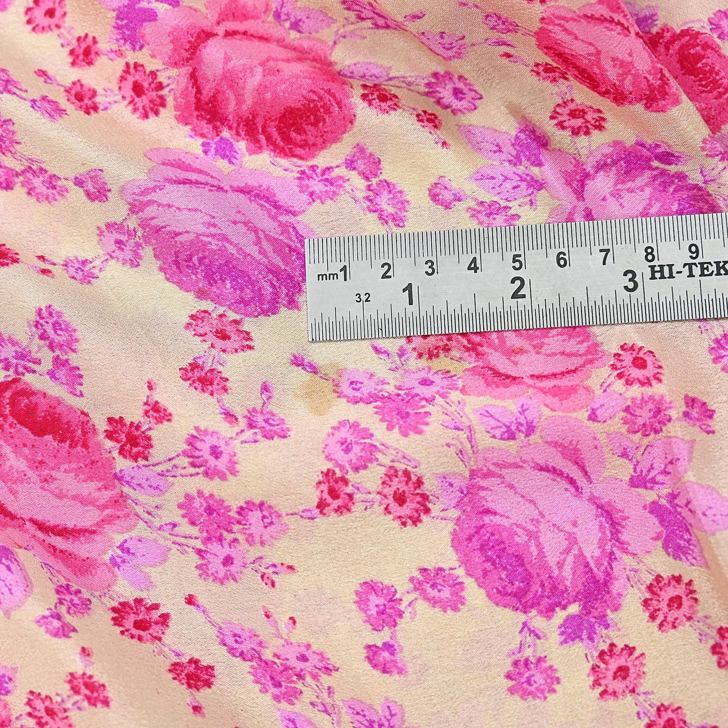 Indian Vintage Sari Beige Printed Pure Silk Sarees 5yd Sewing Craft Fabric Soft Dress Making Upcycle Crafting Quilting Used Zari