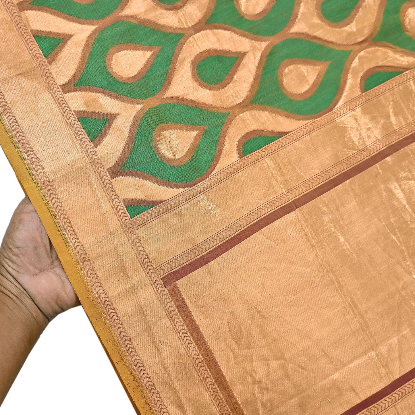 Indian Vintage Heavy Sari Purple & Saffron Hand Woven Sarees 100% Pure Silk Zari 5Yd Floral with Blouse fabric