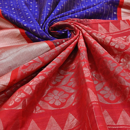Indian Vintage Heavy Kanjivaram Saree 100% Pure Silk Sari Metallic Zari 5Yd Floral Crafting Dress making Ethnic Floral Fringes