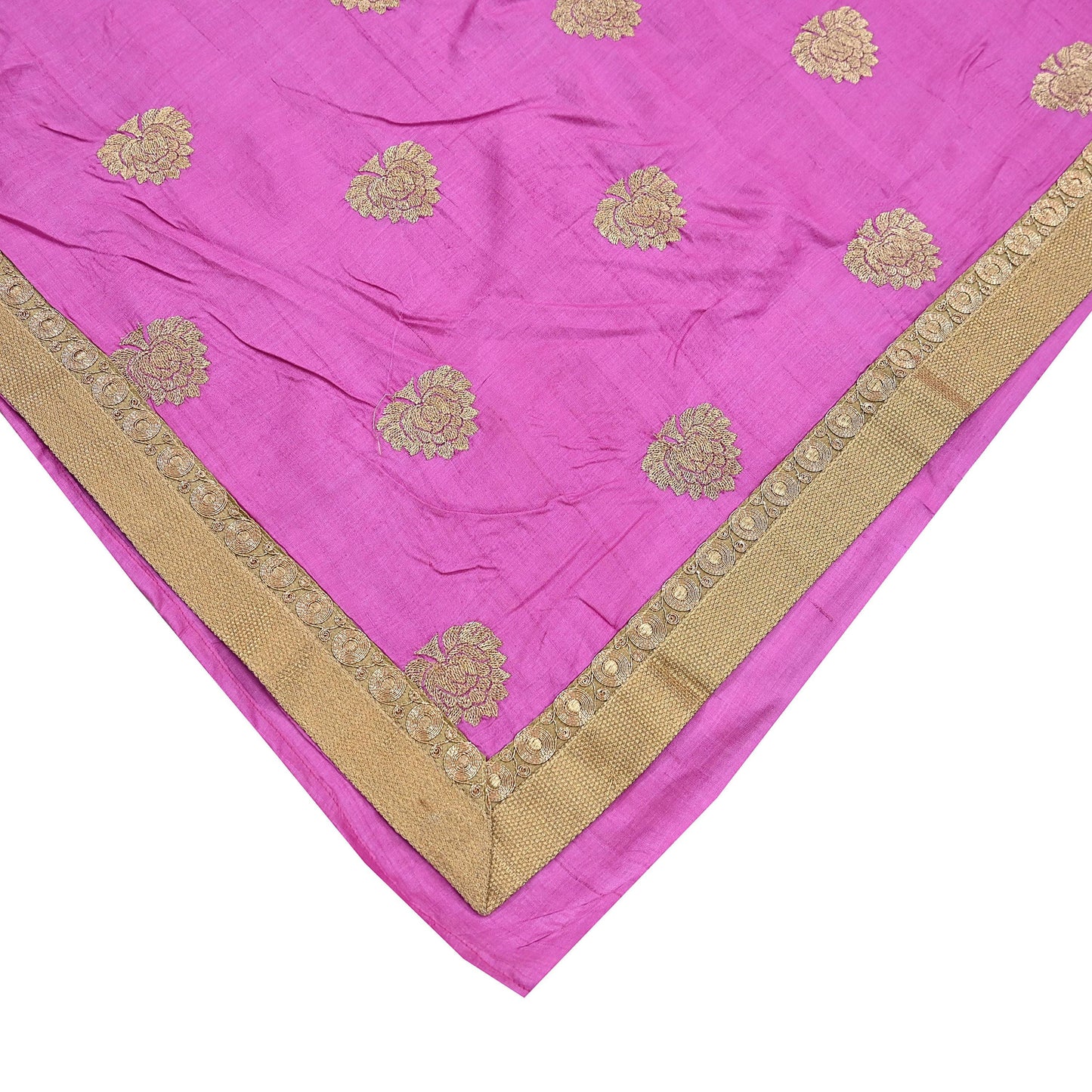 Indian Vintage Saree Pink Pure Khadi Silk Handloom Hand Beaded Sari Fabric 6yard Ethnic Zari Dressmaking Crafting Upcycle Quilting
