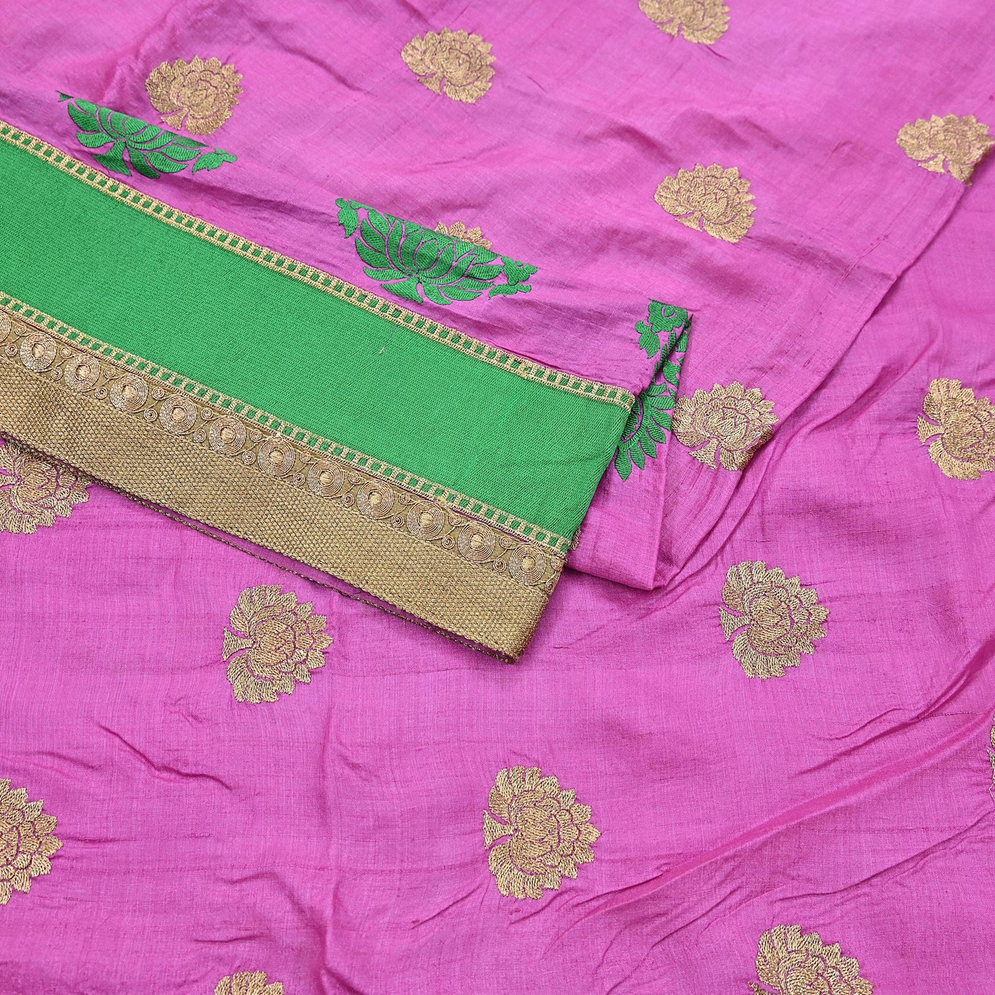 Indian Vintage Saree Pink Pure Khadi Silk Handloom Hand Beaded Sari Fabric 6yard Ethnic Zari Dressmaking Crafting Upcycle Quilting