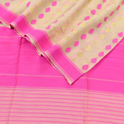 Indian Vintage Dupatta Beige Long Stole Hand Woven Pure Cotton Scarves Veil Soft Wrap Hijab Boho