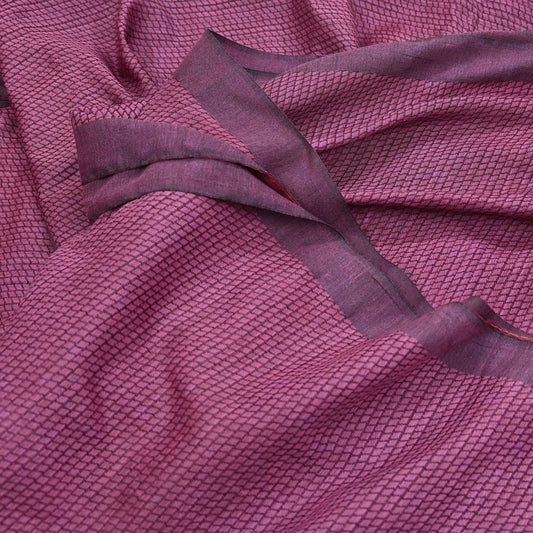 Indian Vintage Sari Pink Artificial Silk Hand Woven Saree Fabric 5yard Sewing Craft Dress Making Soft Floral Ethnic