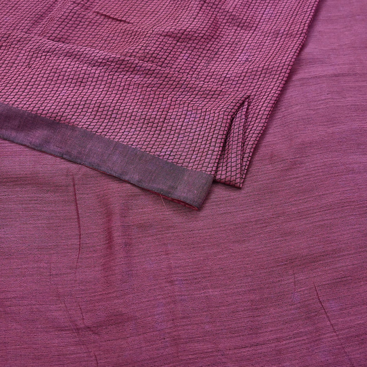 Indian Vintage Sari Pink Artificial Silk Hand Woven Saree Fabric 5yard Sewing Craft Dress Making Soft Floral Ethnic