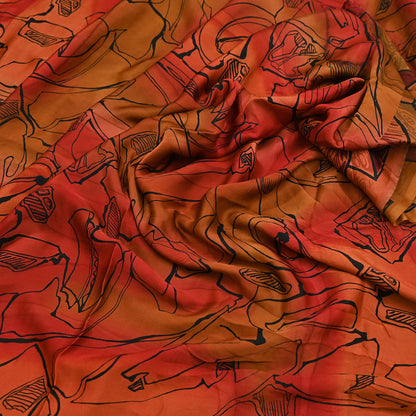 Indian Vintage Sari Multi Printed 100% Pure Satin Silk Sarees 5yd Sewing Craft Fabric Dress Making Wrap Upcycle Quilting Crafting