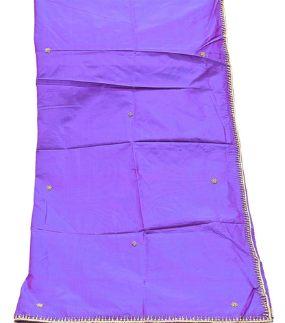 Indian Vintage Dupatta Purple Pure Silk Long Stole Hand Embroidered Scarves Floral Design Stole Veil Wrap Zardozi/ dabka