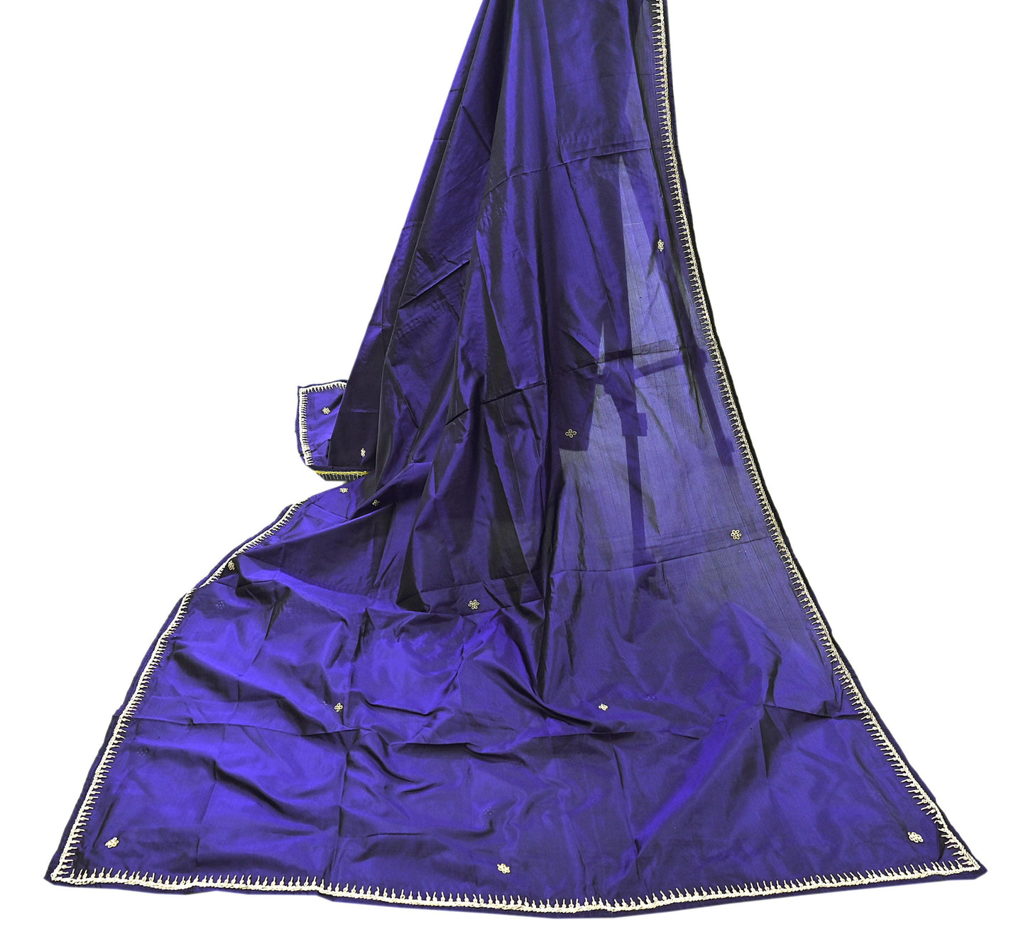 Indian Vintage Dupatta Purple Pure Silk Long Stole Hand Embroidered Scarves Floral Design Stole Veil Wrap Zardozi/ dabka