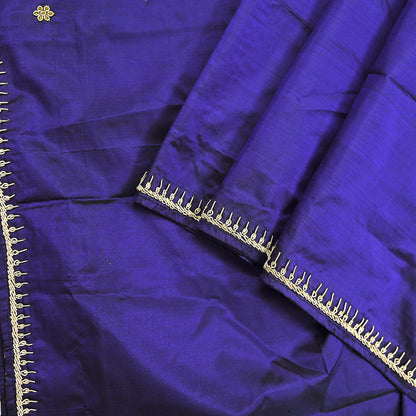 Indian Vintage Dupatta Purple Pure Silk Long Stole Hand Embroidered Scarves Floral Design Stole Veil Wrap Zardozi/ dabka