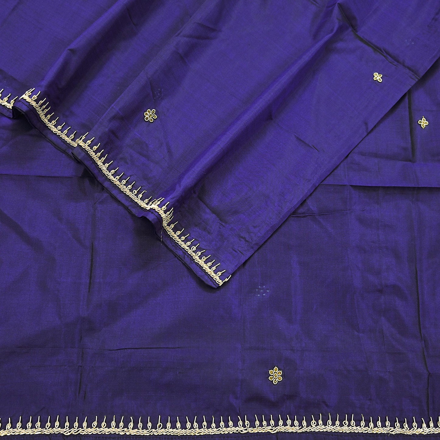 Indian Vintage Dupatta Purple Pure Silk Long Stole Hand Embroidered Scarves Floral Design Stole Veil Wrap Zardozi/ dabka