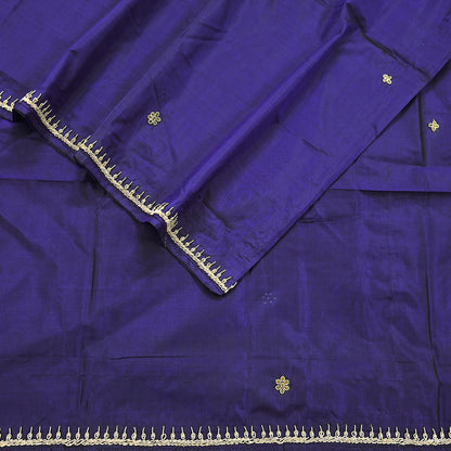 Indian Vintage Dupatta Purple Pure Silk Long Stole Hand Embroidered Scarves Floral Design Stole Veil Wrap Zardozi/ dabka