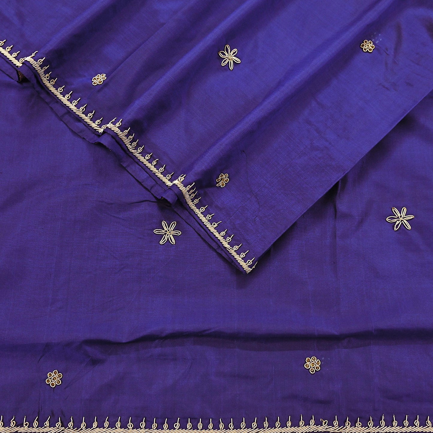 Indian Vintage Dupatta Purple Pure Silk Long Stole Hand Embroidered Scarves Floral Design Stole Veil Wrap Zardozi/ dabka
