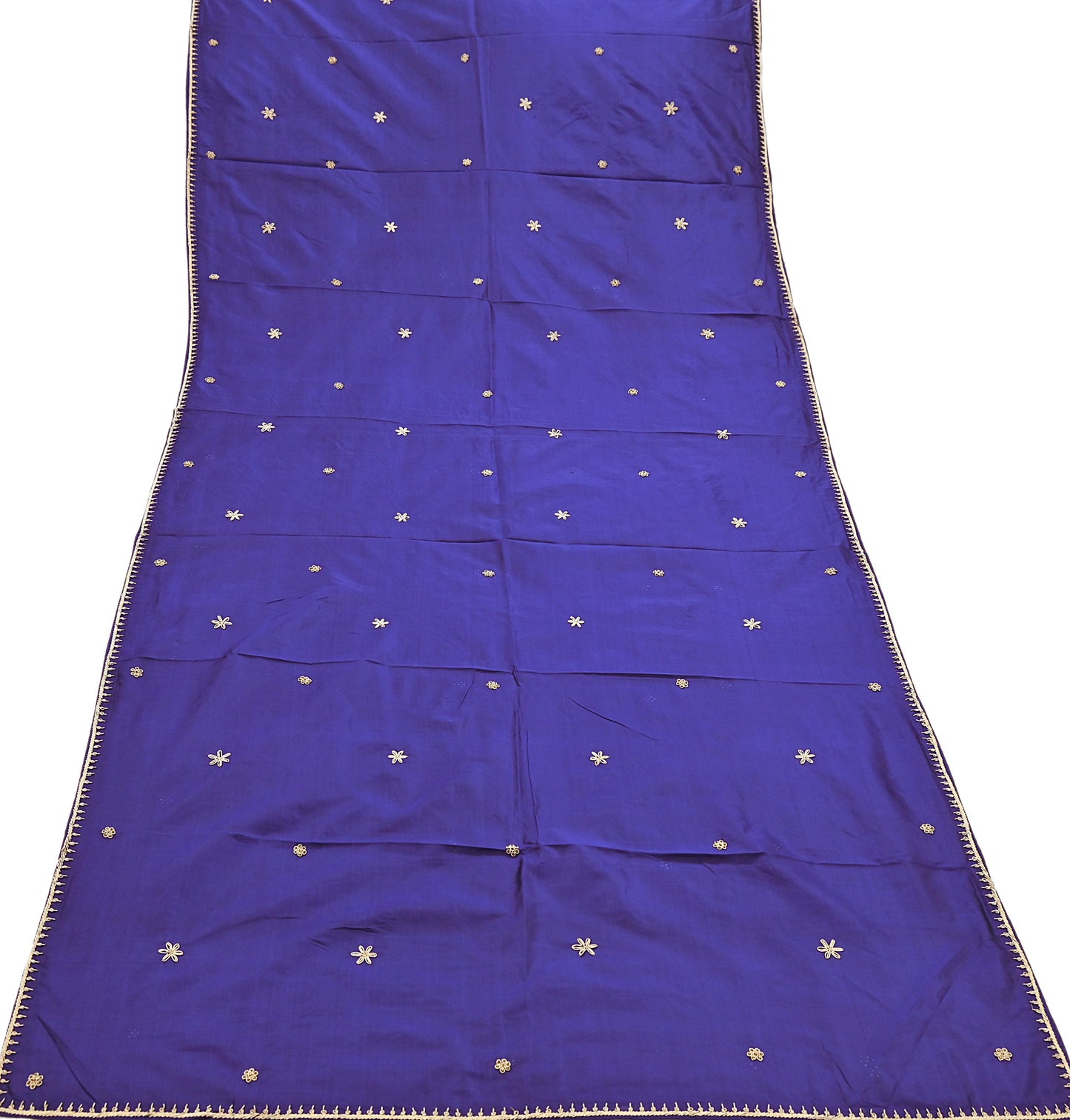 Indian Vintage Dupatta Purple Pure Silk Long Stole Hand Embroidered Scarves Floral Design Stole Veil Wrap Zardozi/ dabka