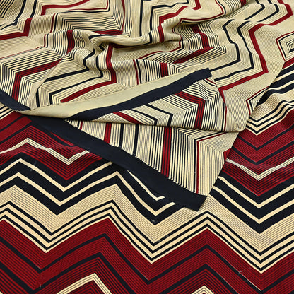 Indian Vintage Sari Beige & Black Pure Crepe Silk Printed Saree 5yard Sewing Floral Soft Craft Fabric Wrap Crafting Quilting Upcycle