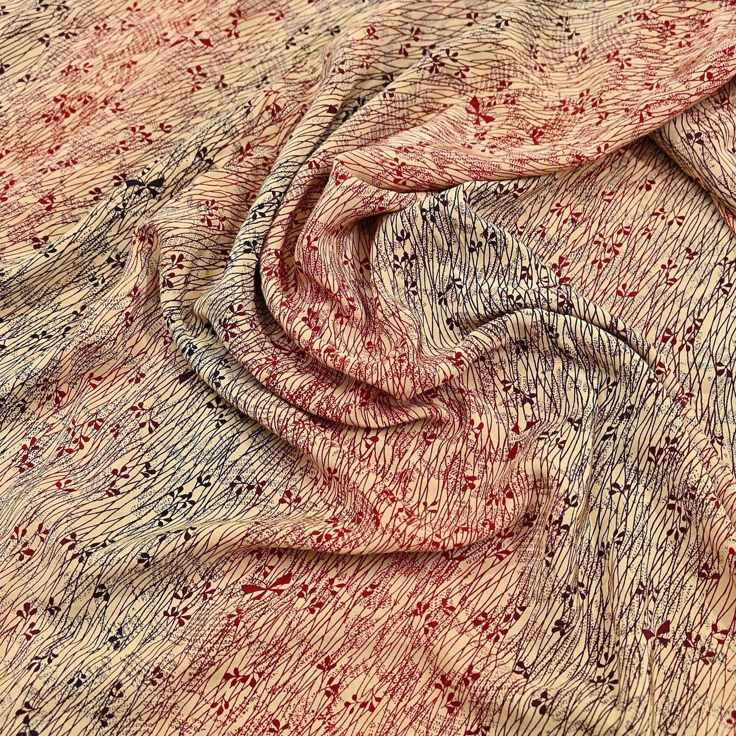 Indian Vintage Sari Beige & Multi Pure Crepe Silk Printed Saree 6yard Sewing Floral Soft Craft Fabric Wrap Crafting Quilting Upcycle