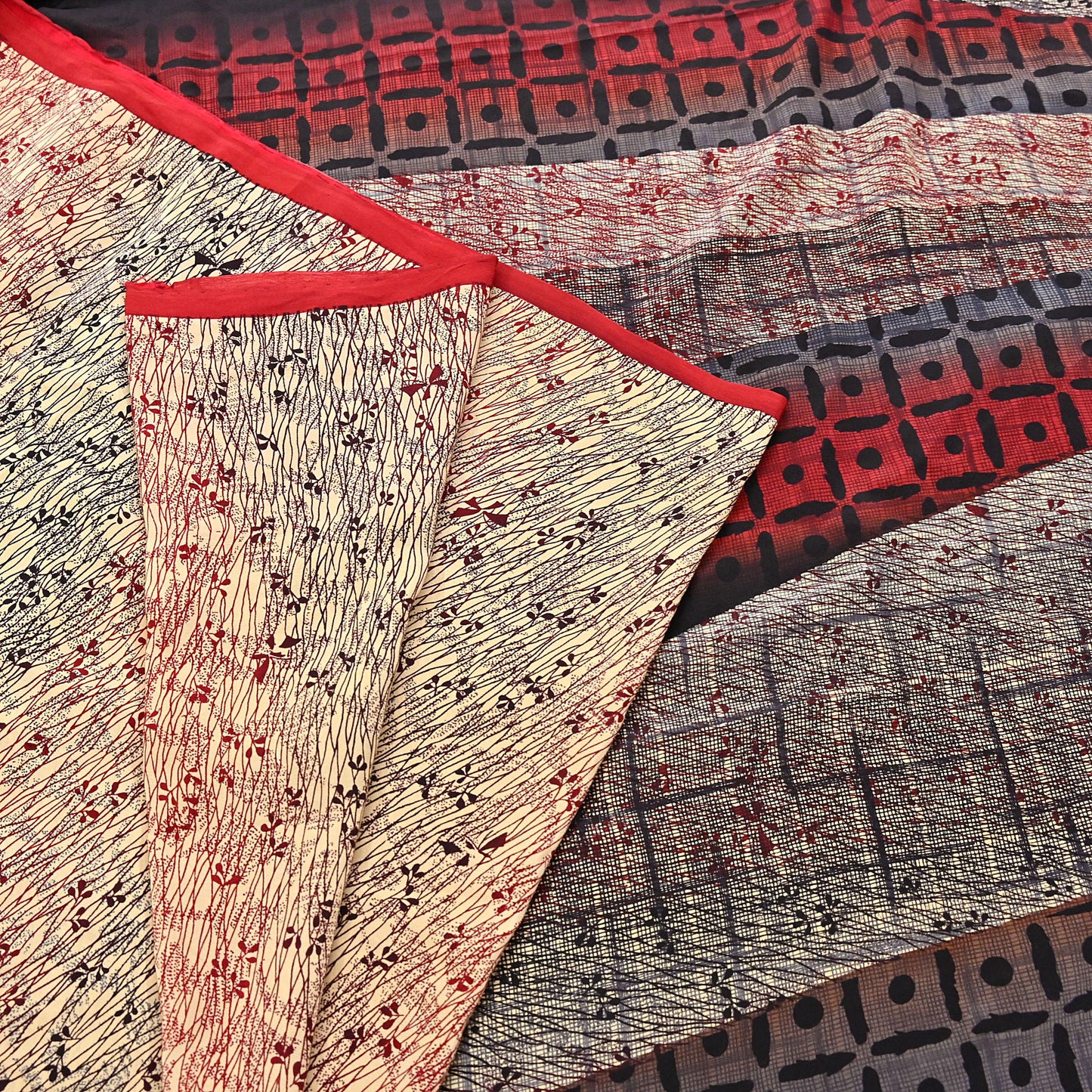 Indian Vintage Sari Beige & Multi Pure Crepe Silk Printed Saree 6yard Sewing Floral Soft Craft Fabric Wrap Crafting Quilting Upcycle