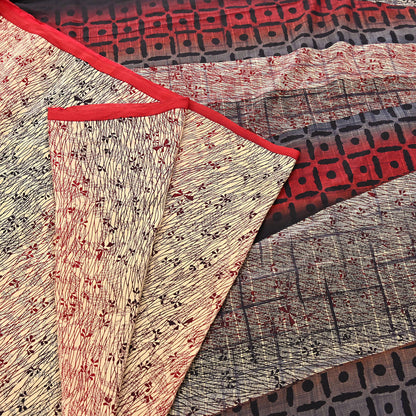 Indian Vintage Sari Beige & Multi Pure Crepe Silk Printed Saree 6yard Sewing Floral Soft Craft Fabric Wrap Crafting Quilting Upcycle