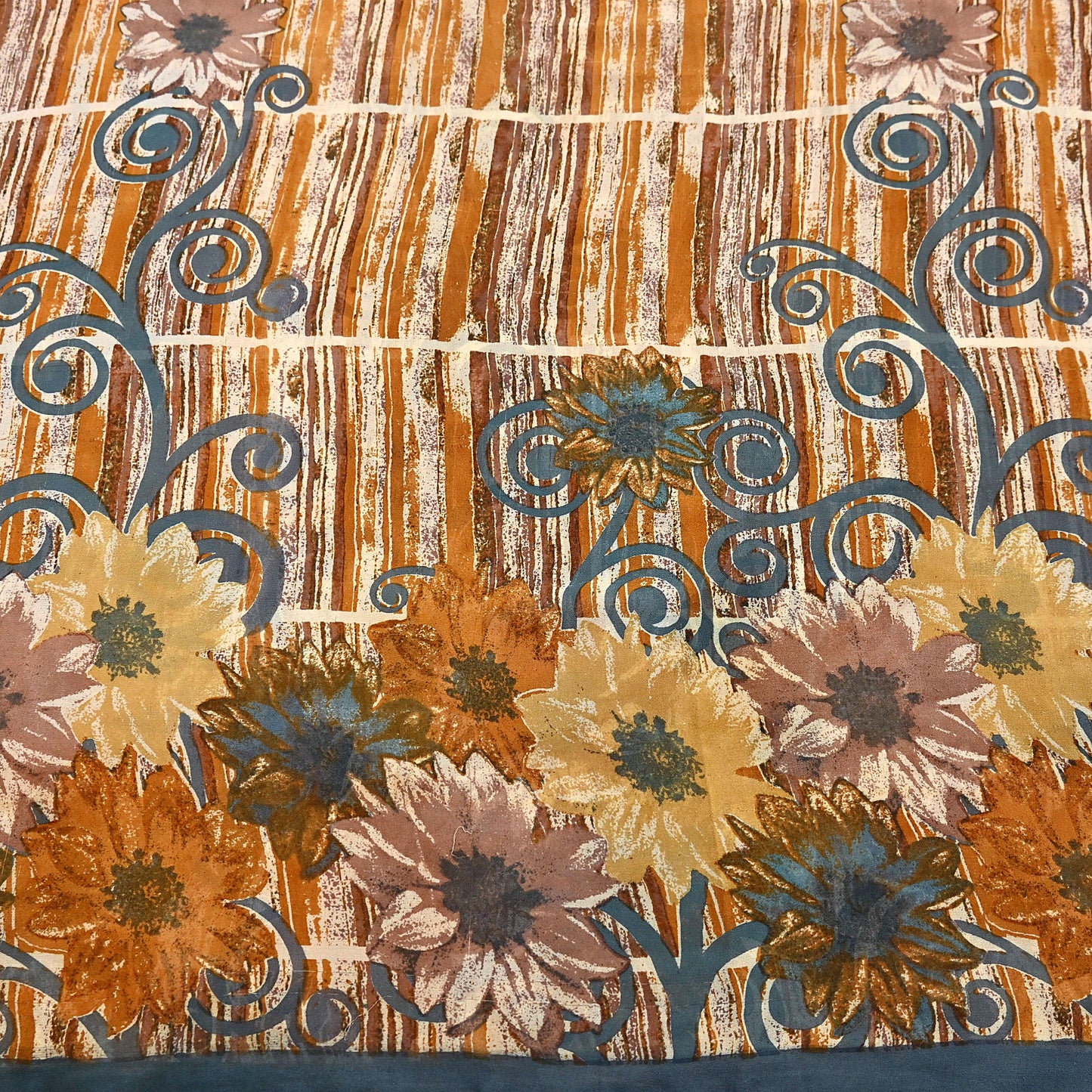 Indian Vintage Sari Multi Pure Georgette Silk Printed Sarees 6Yd Craft Fabric Sewing Quilting Dress making Crafting Quilting Upcycle