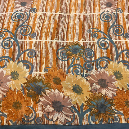 Indian Vintage Sari Multi Pure Georgette Silk Printed Sarees 6Yd Craft Fabric Sewing Quilting Dress making Crafting Quilting Upcycle