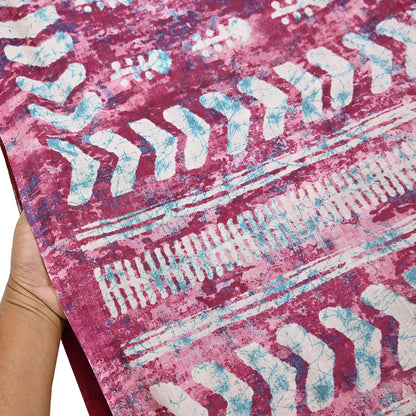 Indian Vintage Sari Green& Ivory Batik Printed Saree 100% Pure Cotton 5Yd Craft Fabric Soft Sewing Sarong Wrap Boho Quilting Dress Making