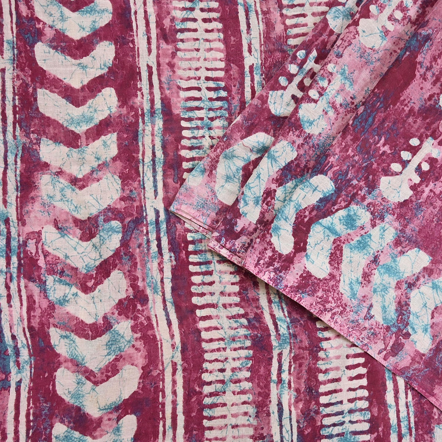 Indian Vintage Sari Green& Ivory Batik Printed Saree 100% Pure Cotton 5Yd Craft Fabric Soft Sewing Sarong Wrap Boho Quilting Dress Making