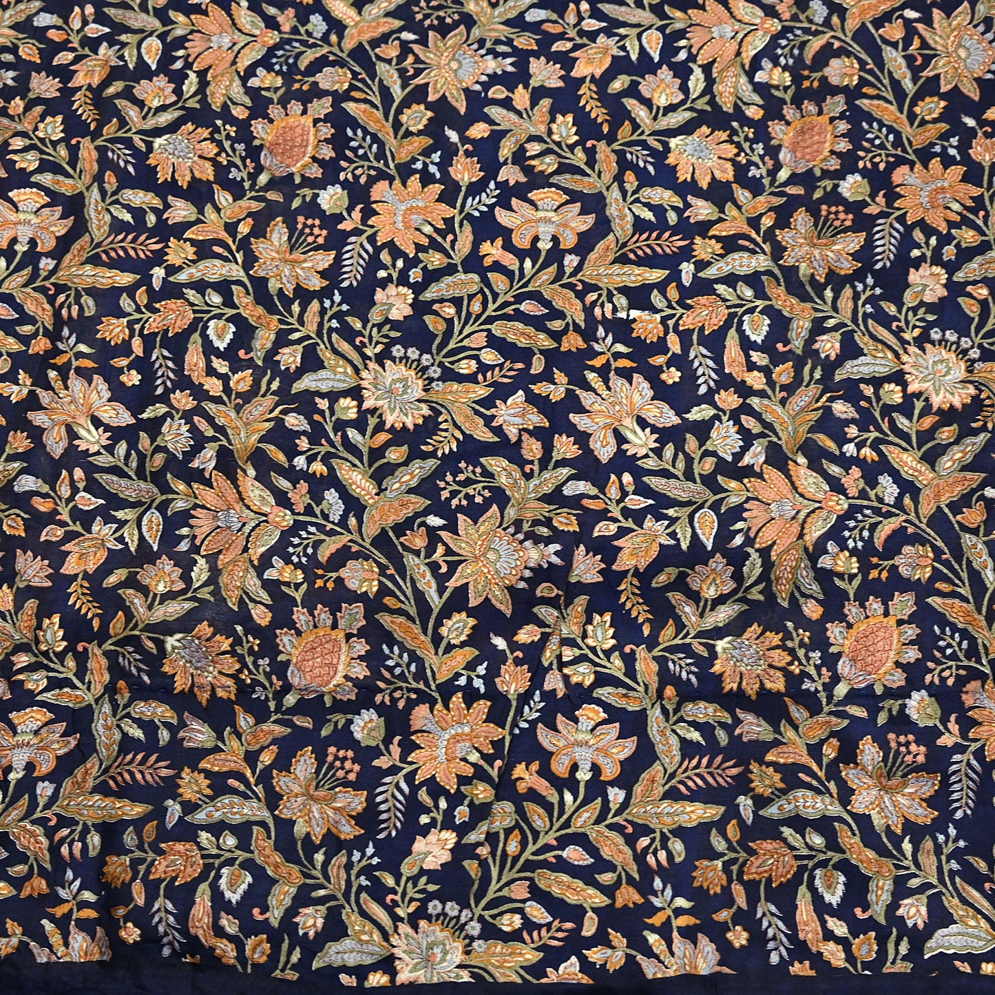 Indian Vintage Sari Blue 100% Pure Silk Printed Saree Craft Fabric 6yd Sewing Dress Making Soft Wrap Quilting Crafting Upcycle