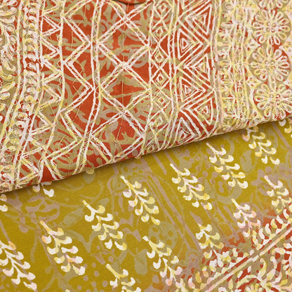 Indian Vintage Sari Green Pure Crepe Silk Hand Embroidered Saree 6yd Sewing Floral Craft Sequins Dress making Crafting Quilting