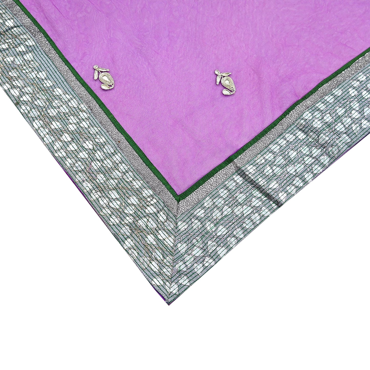 Indian Vintage Heavy Sari Purple Net/Mesh Hand Embroidered Sarees Craft Fabric 6Yd Sewing Soft Zardozi Wedding sarees With Blouse fabric