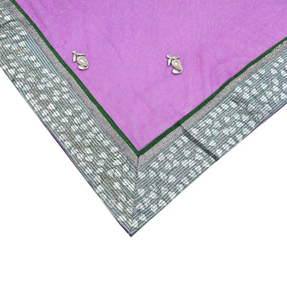 Indian Vintage Heavy Sari Purple Net/Mesh Hand Embroidered Sarees Craft Fabric 6Yd Sewing Soft Zardozi Wedding sarees With Blouse fabric