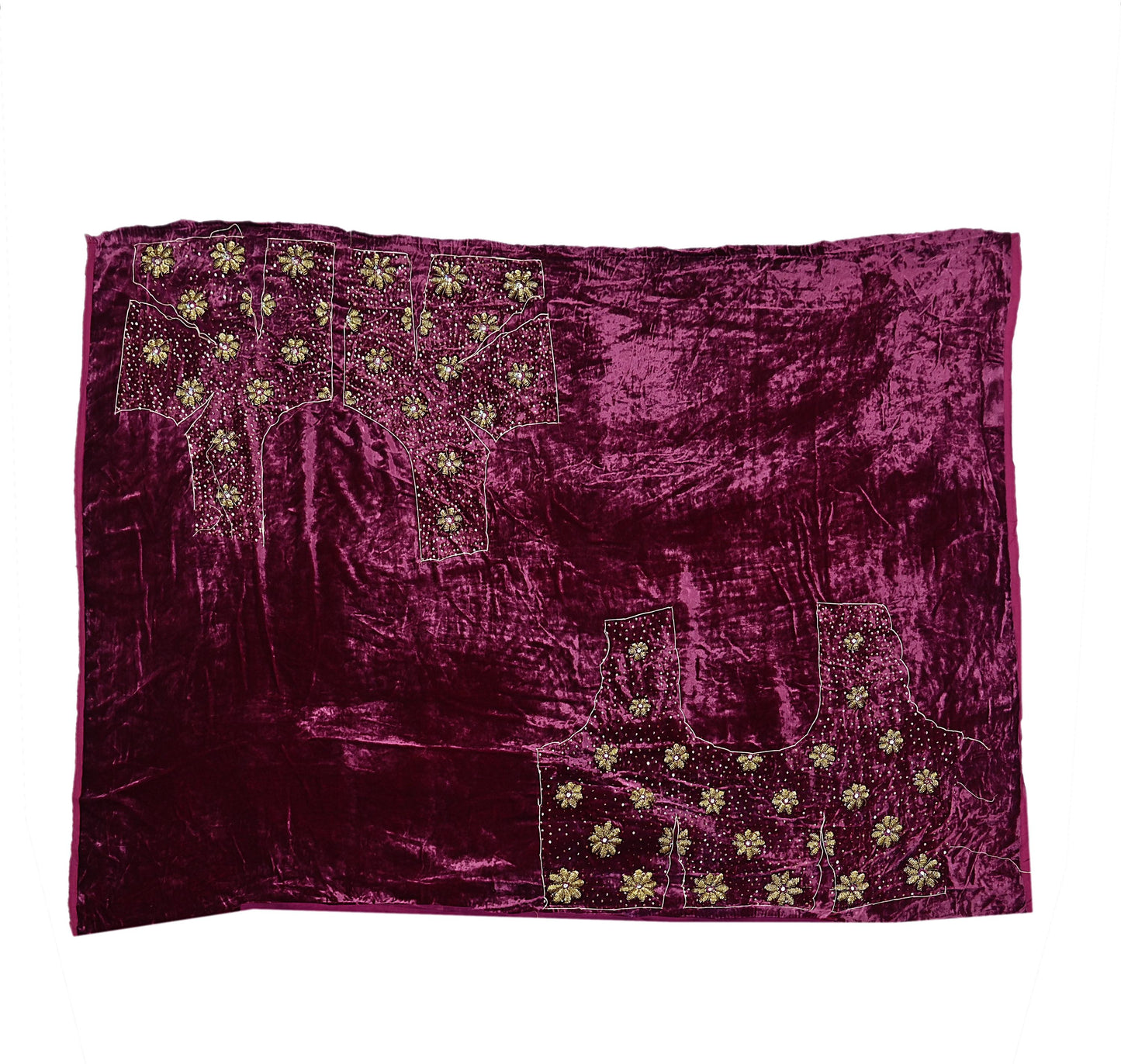 Indian Vintage Heavy Sari Pink Net/Georgette Silk Hand Embroidered Sarees Craft Fabric 6Yd Sewing Soft Wedding sarees With Blouse fabric