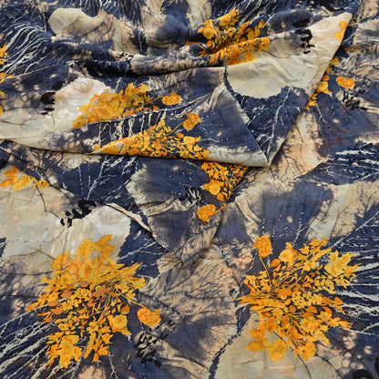 Women Vintage Sari Gray & Beige Pure Georgette Silk Printed Saree Craft Fabric Sewing 5Yard Soft Light Dress Making  Dress making Crafting