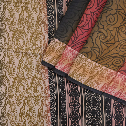 Indian Vintage Sari Multi Pure Crepe Silk Printed Saree 5yard Sewing Floral Soft Craft Fabric Wrap Crafting Quilting Upcycle