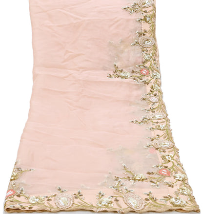 Indian Heavy Peach Hand Embroidered Lehenga 3pcs Set Designer By Manish Malhotra Party Wear