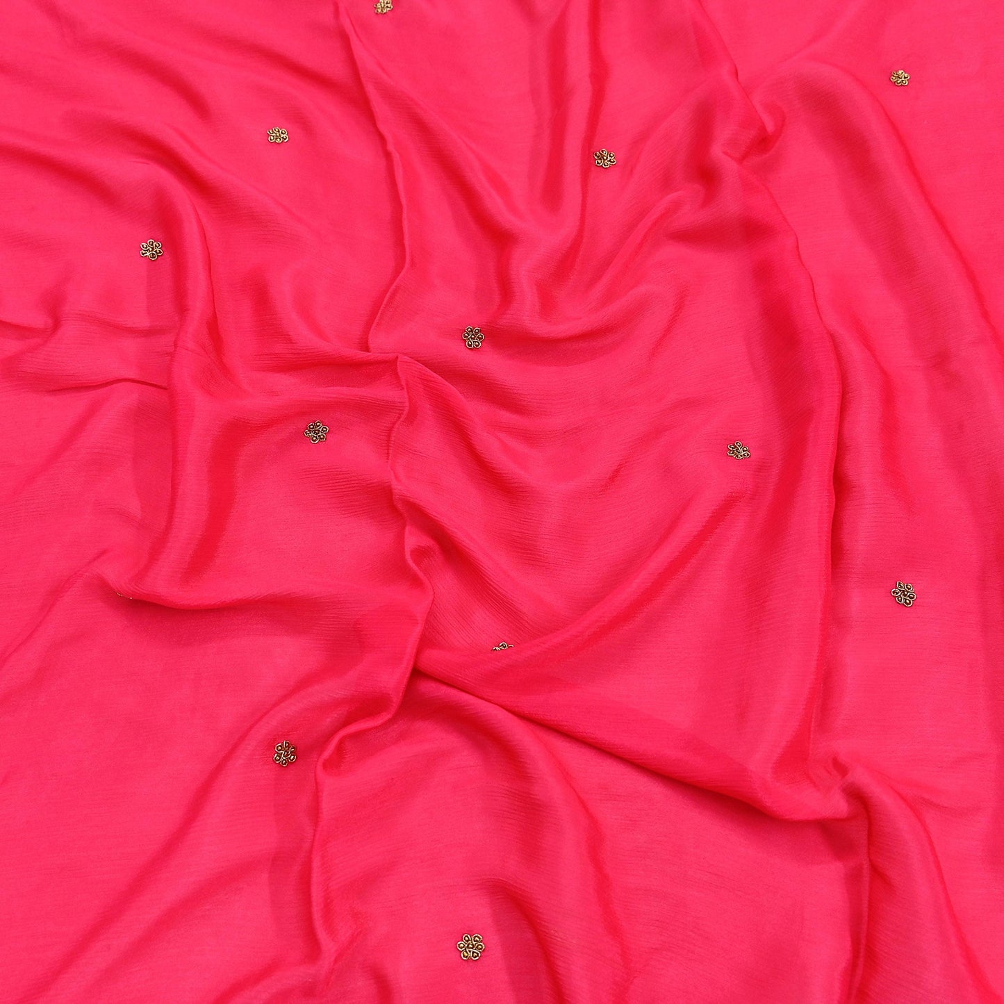 Indian Women Vintage Heavy Pink Dupatta Pure silk Long Stole Hand Embroidered Hijab Scarves Veil Wrap Zardozi Dabka