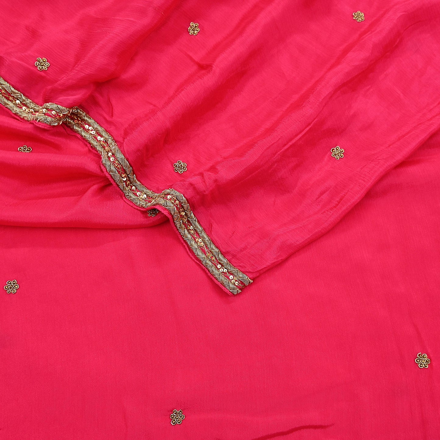 Indian Women Vintage Heavy Pink Dupatta Pure silk Long Stole Hand Embroidered Hijab Scarves Veil Wrap Zardozi Dabka