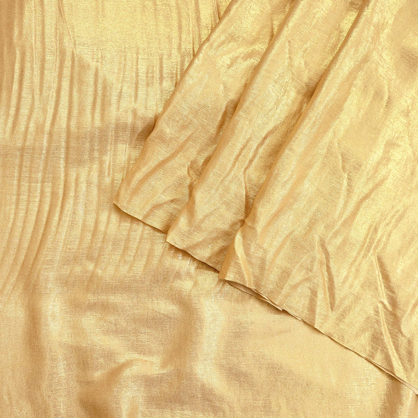 Indian New Golden Georgette shimmeri Design Fabric Crafting Quilting Dress making Crafting soft 5yards
