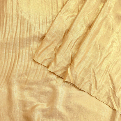 Indian New Golden Georgette shimmeri Design Fabric Crafting Quilting Dress making Crafting soft 5yards