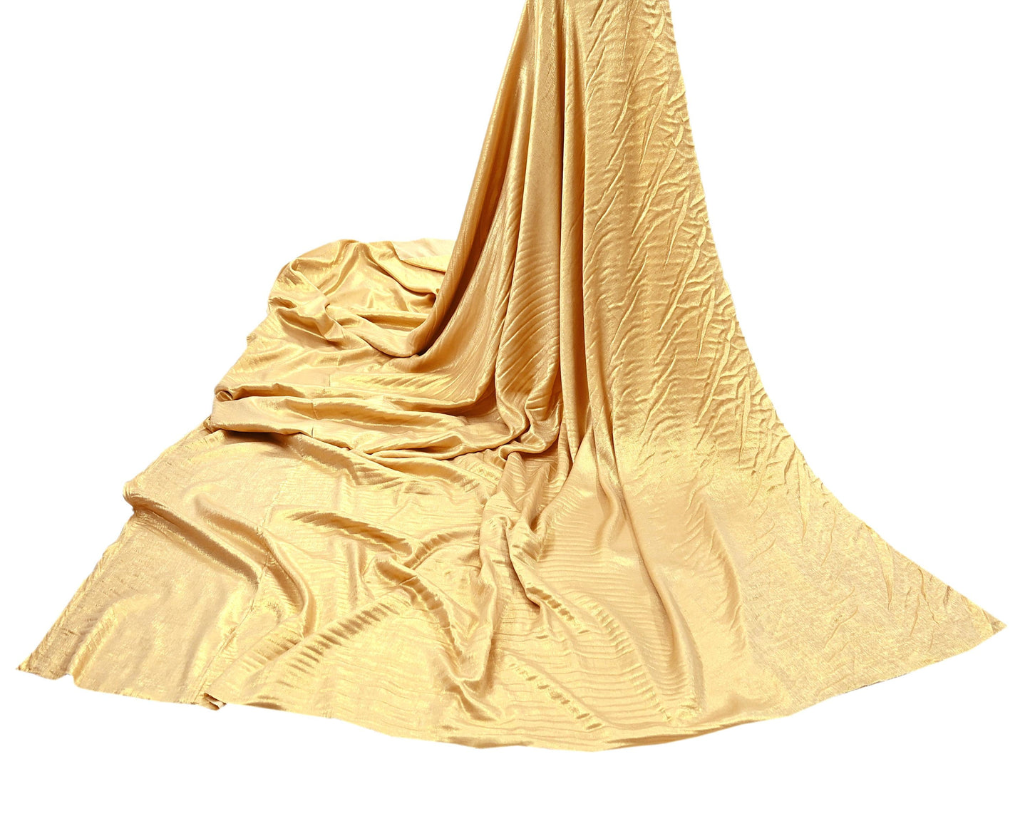 Indian New Golden Georgette shimmeri Design Fabric Crafting Quilting Dress making Crafting soft 5yards