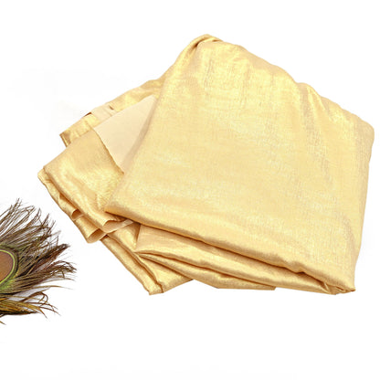 Indian New Golden Georgette shimmeri Design Fabric Crafting Quilting Dress making Crafting soft 5yards
