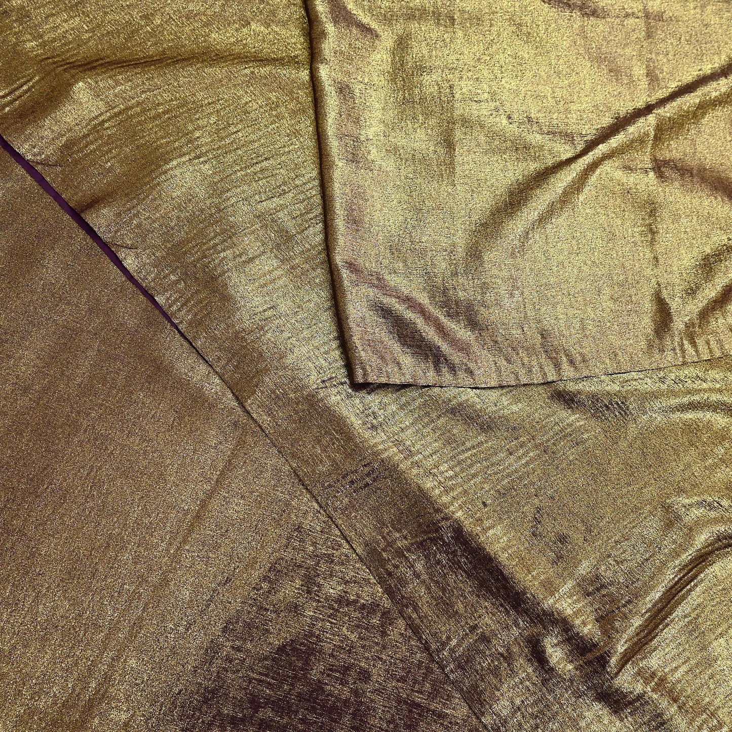 Indian New Golden Maroon Georgette shimmeri Design Fabric Crafting Quilting Dress making Crafting soft 5yards