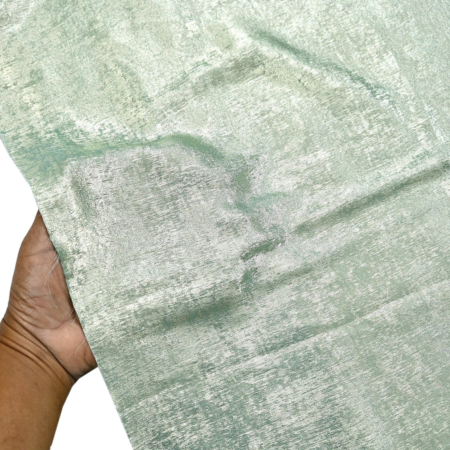 Indian New Golden Sage Green Georgette shimmeri Design Fabric Crafting Quilting Dress making Crafting soft 5yards