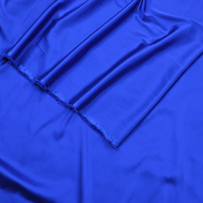 Indian New Royal Blue Satin solid Design Fabric Crafting Quilting Dress making Crafting soft 5yards