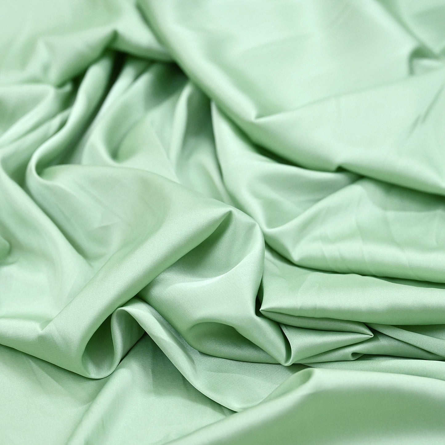 Indian New Sage Green Satin solid Design Fabric Crafting Quilting Dress making Crafting soft 5yards