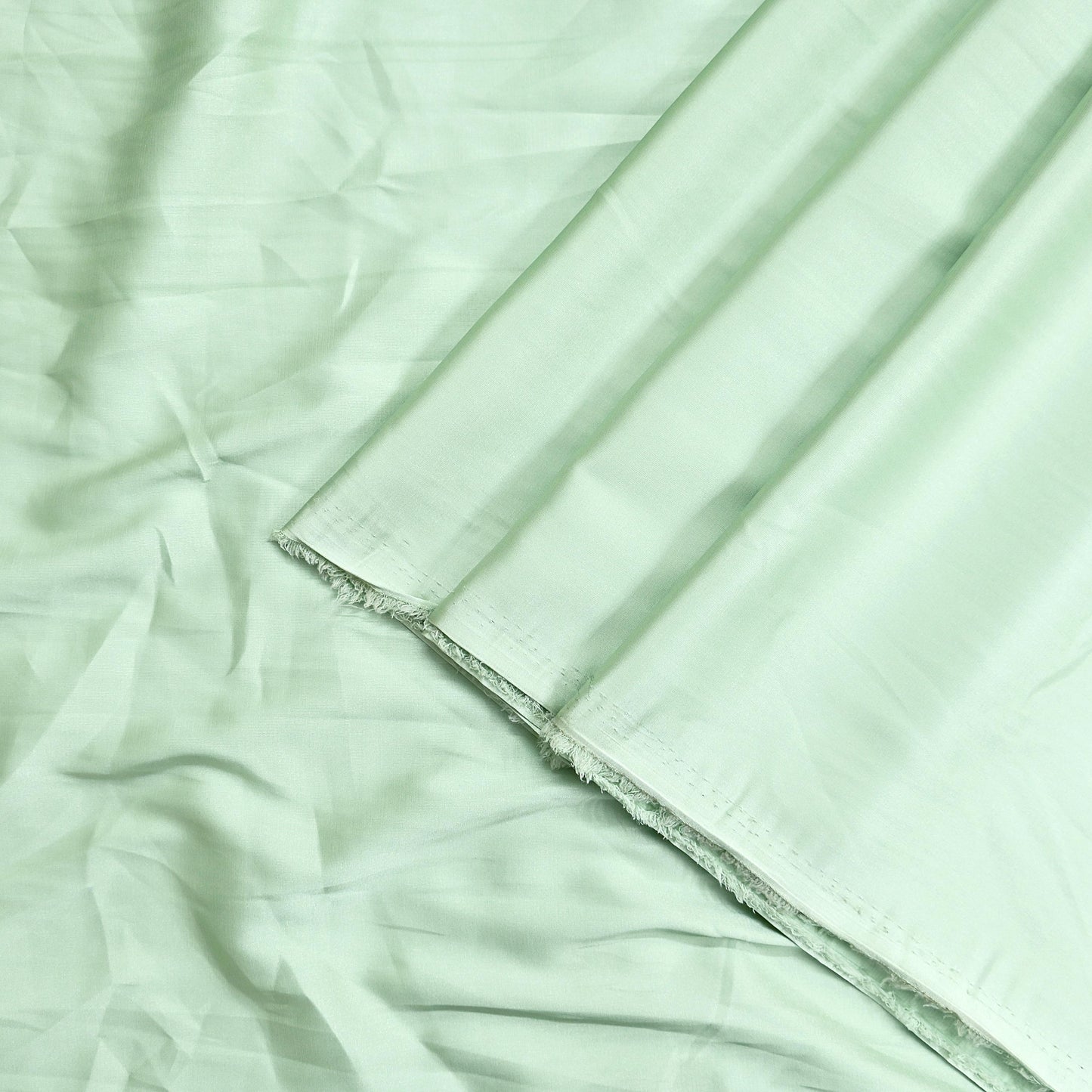 Indian New Sage Green Satin solid Design Fabric Crafting Quilting Dress making Crafting soft 5yards