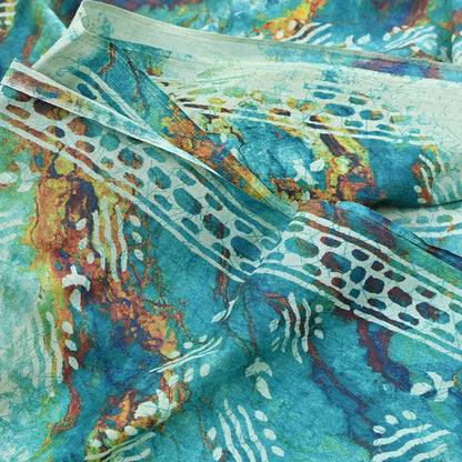 Indian Vintage Sari Green & Ivory Pure Chanderi Cotton Hand Block Printed Sarees 5Yd Craft Fabric Soft Sewing Sarong Dress Making Quilting