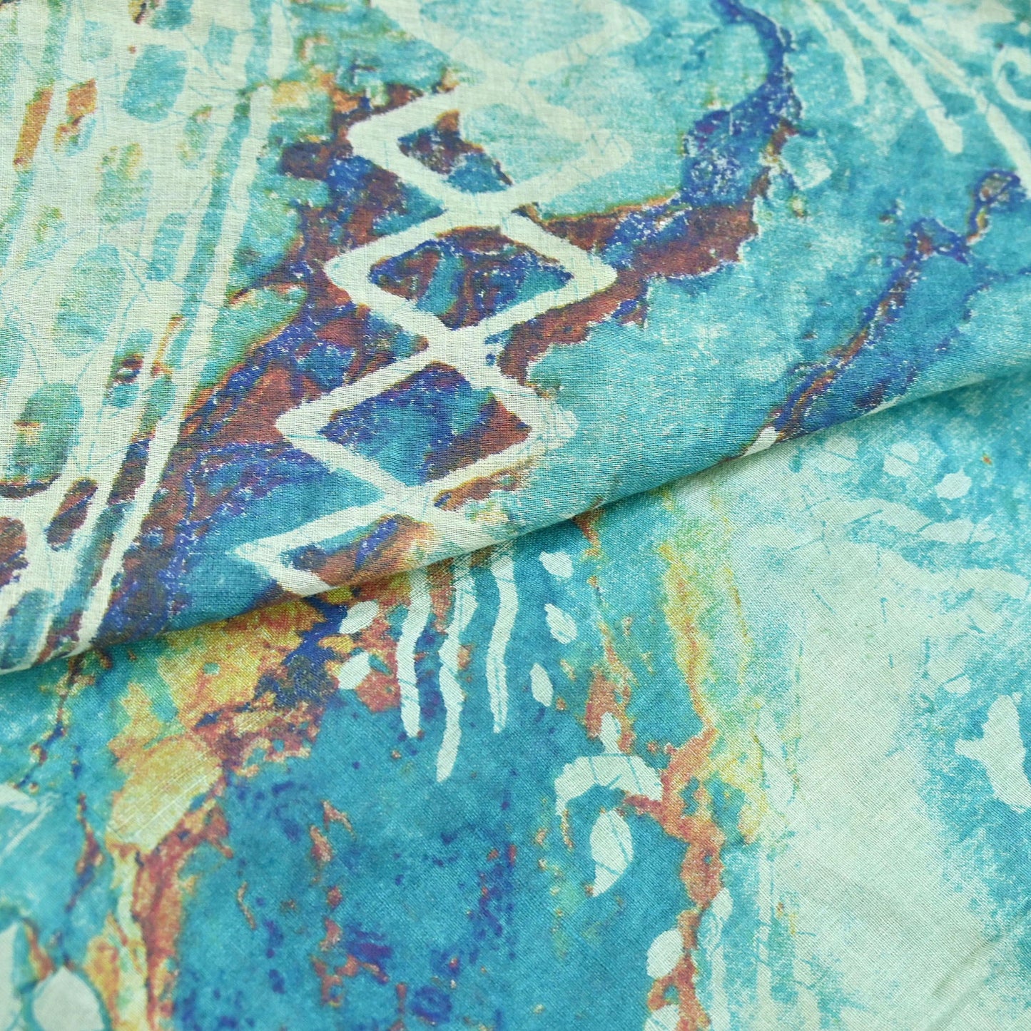 Indian Vintage Sari Green & Ivory Pure Chanderi Cotton Hand Block Printed Sarees 5Yd Craft Fabric Soft Sewing Sarong Dress Making Quilting