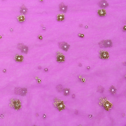 Indian Vintage wedding Hand Embroidered Purple Net Dupatta Zardozi Stole Veil Hijab Bridal